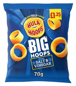 Hula Hoops Big Hoops Salt and Vinegar NEW 70g