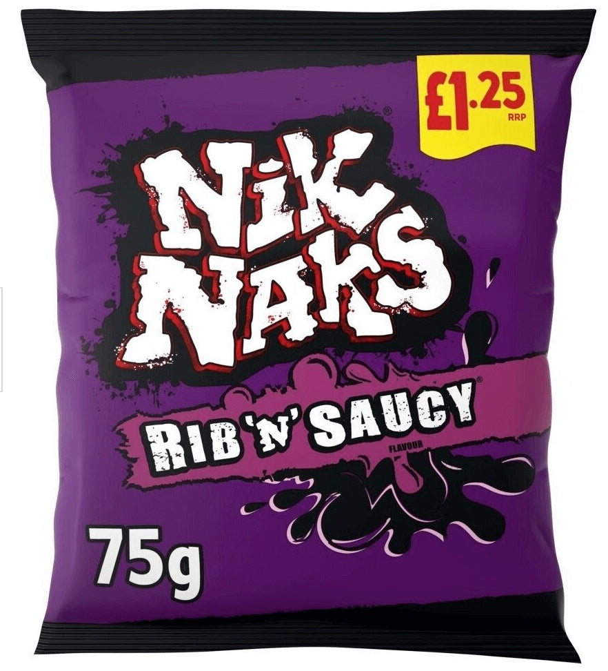 Nik Nak's Rib 'N' Saucy Big bags 75g – UK FOODS DOWN UNDER