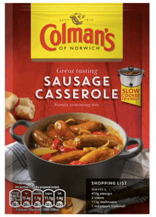 Colman's Sausage Casserole